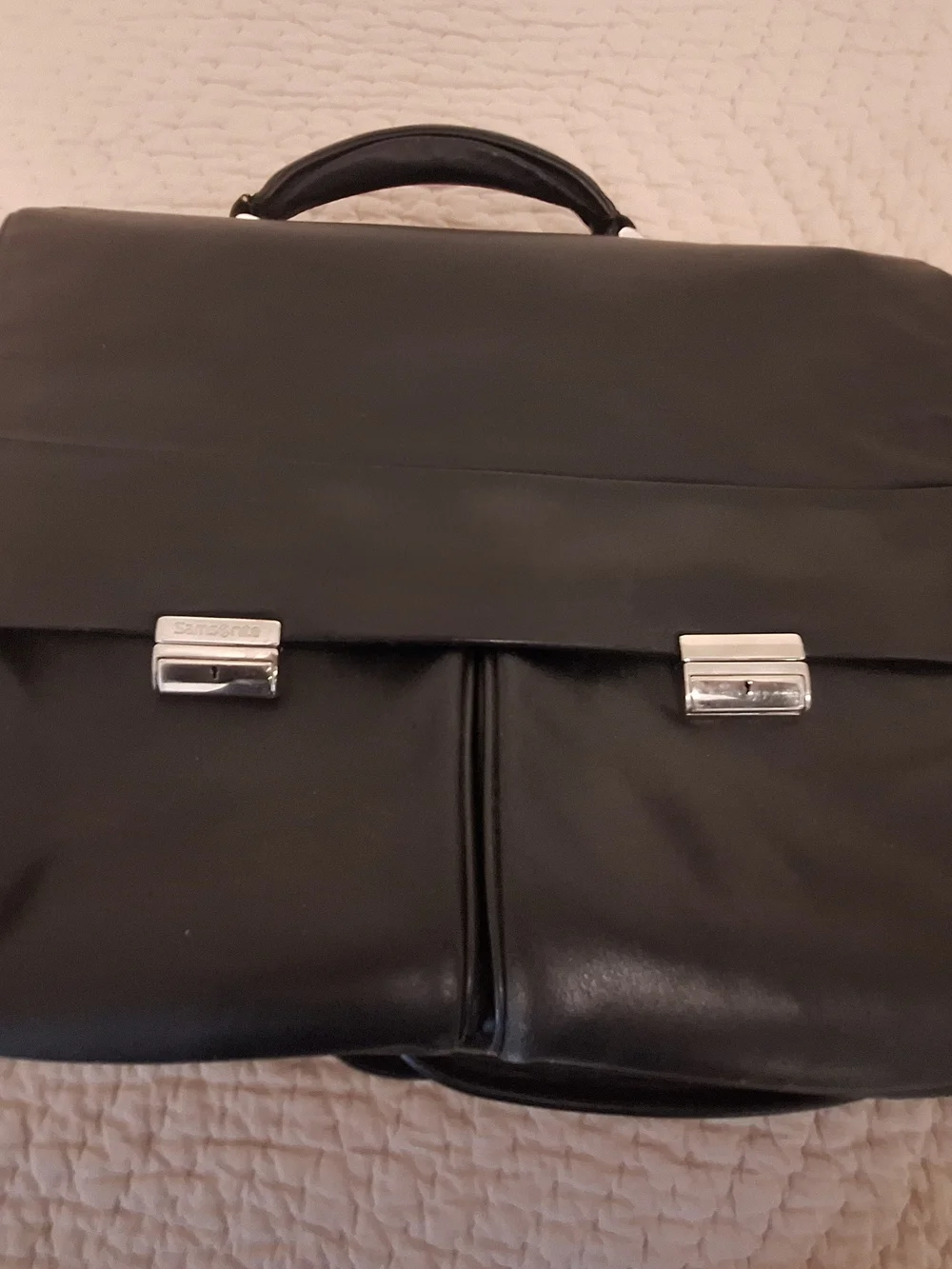 Samsonite Black Leather Men's Briefcase